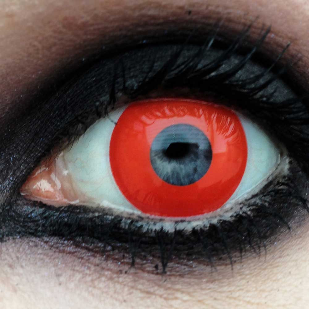 MesmerEyez - Bloody red Halloween farbige Kontaktlinsen - Rot